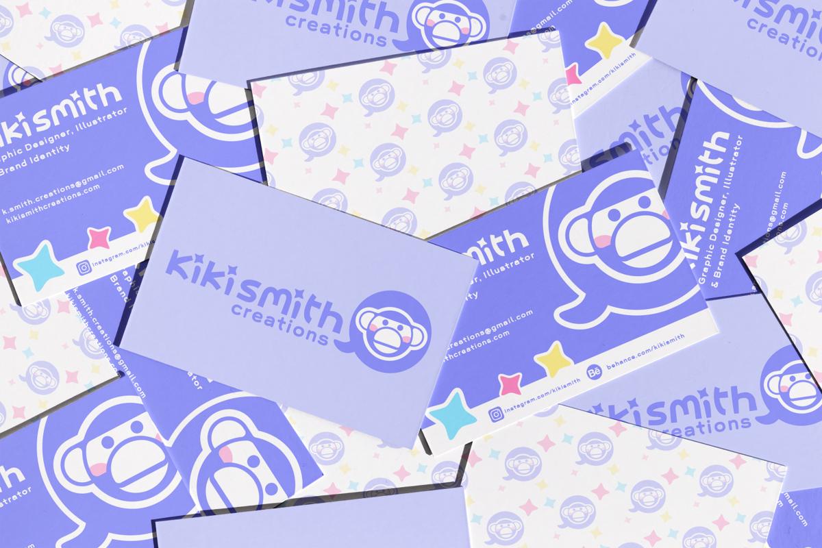 Graphic of Kirsten, Kiki, Smith's brand cards stacked on each other