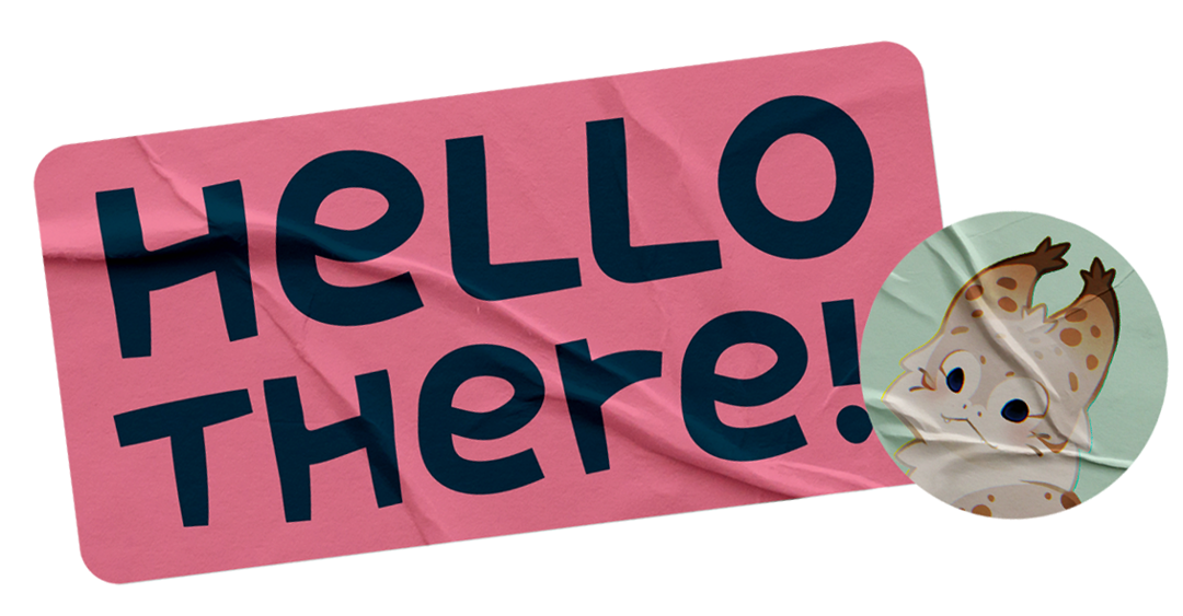 Graphical image of text hello there!
