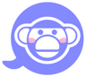 Graphic image of monkey head drawn in a speech bubble